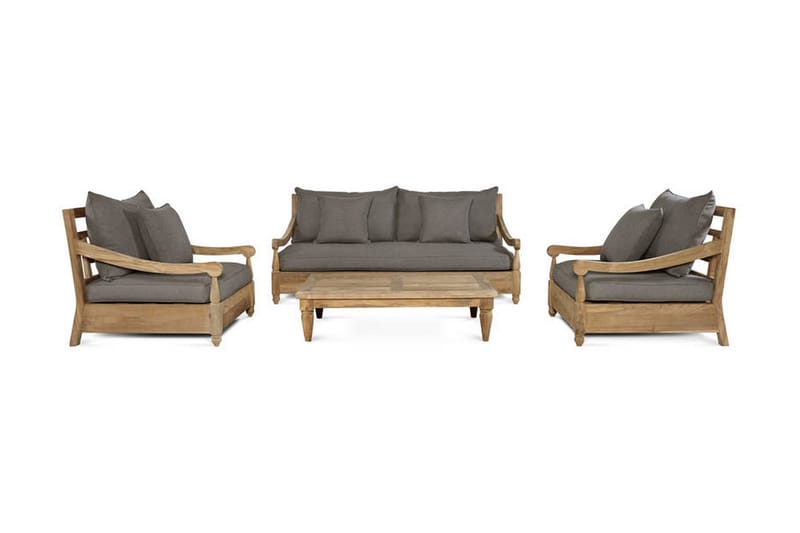 OUTFLEXX Sofagruppe 4 Sitteplasser - Beige/Natur - Hagemøbler & utemiljø - Loungemøbler - Loungegrupper