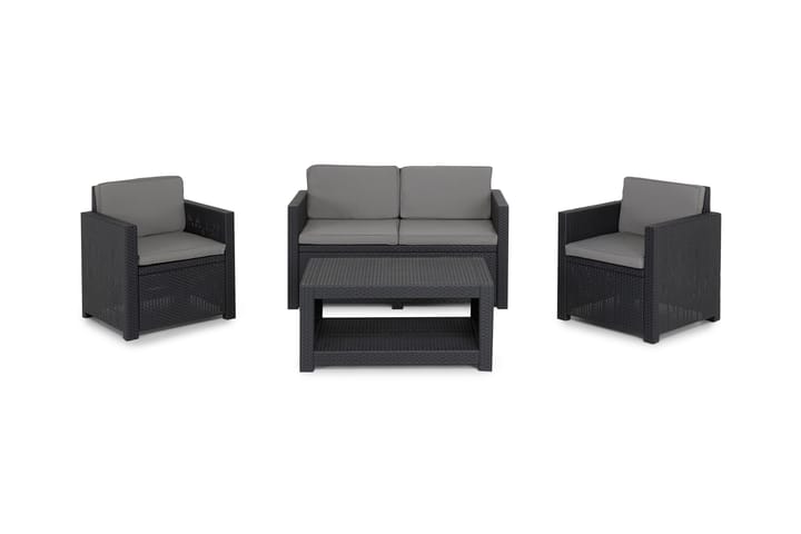 Sofagruppe Castell - Svart - Hagemøbler & utemiljø - Loungemøbler - Loungegrupper