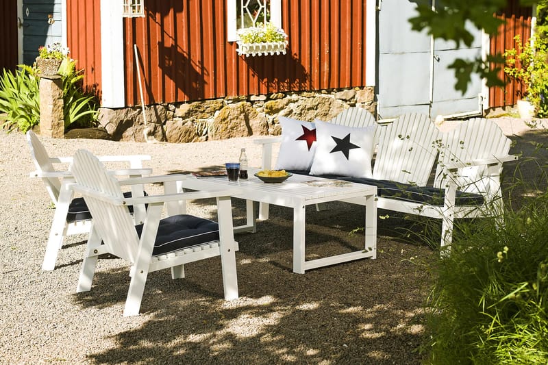 Sofagruppe Hillerstorp Gotland Bord+Bullerö Sofa+2 Lenestol - Hvit - Hagemøbler & utemiljø - Hagegruppe - Spisegrupper hage