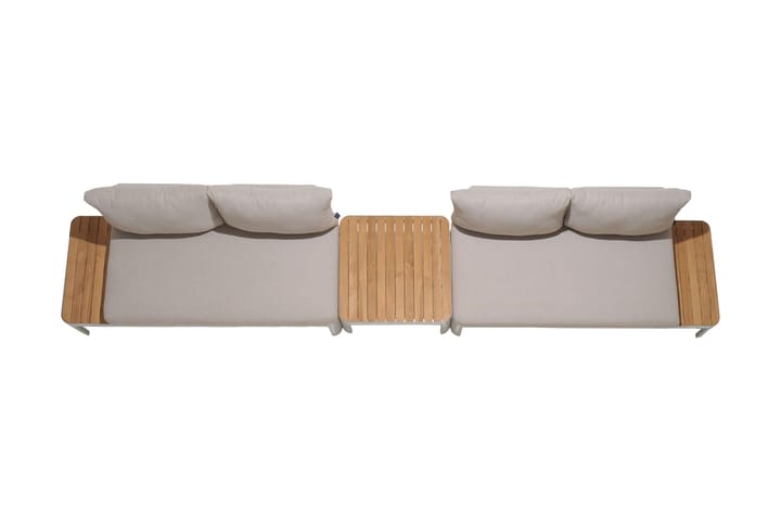 2-seter Sofa Portals - Hvit/Tre - Hagemøbler & utemiljø - Loungemøbler - Loungesofaer