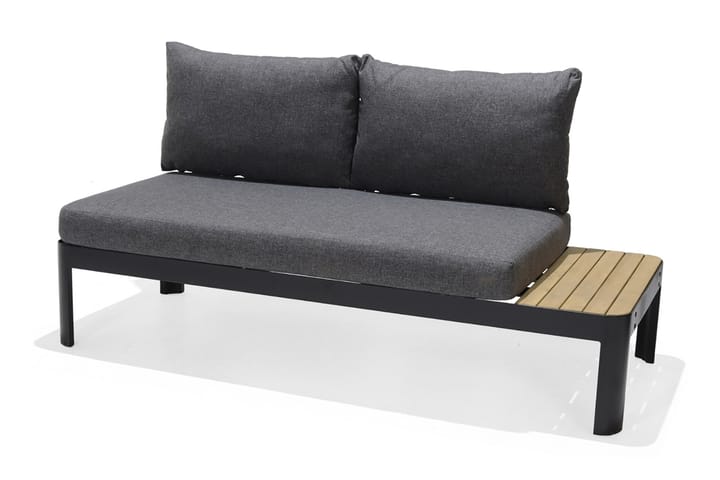2-seter Sofa Portals - Svart/Tre - Hagemøbler & utemiljø - Loungemøbler - Loungesofaer