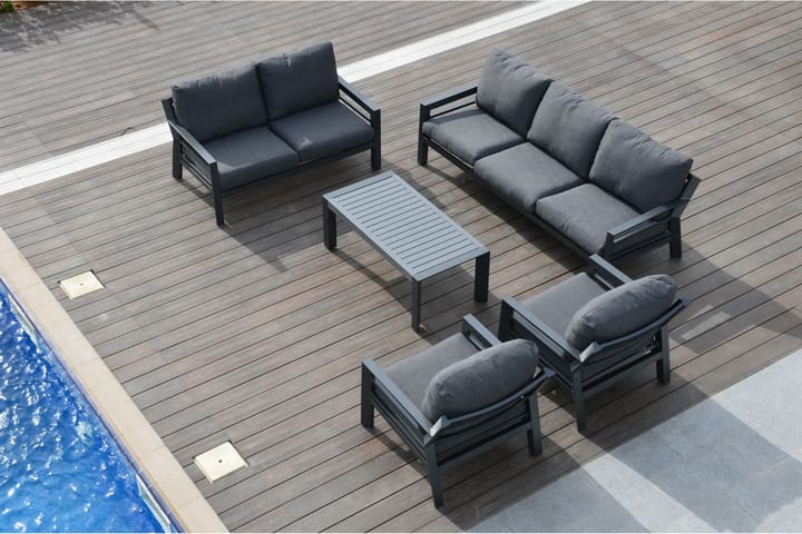 3-seters Sofa - Antrasitt - Hagemøbler & utemiljø - Loungemøbler - Loungesofaer