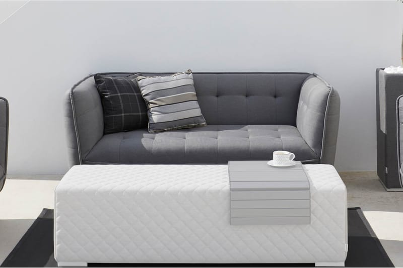 Koselig sofa - Grå - Hagemøbler & utemiljø - Loungemøbler - Loungesofaer
