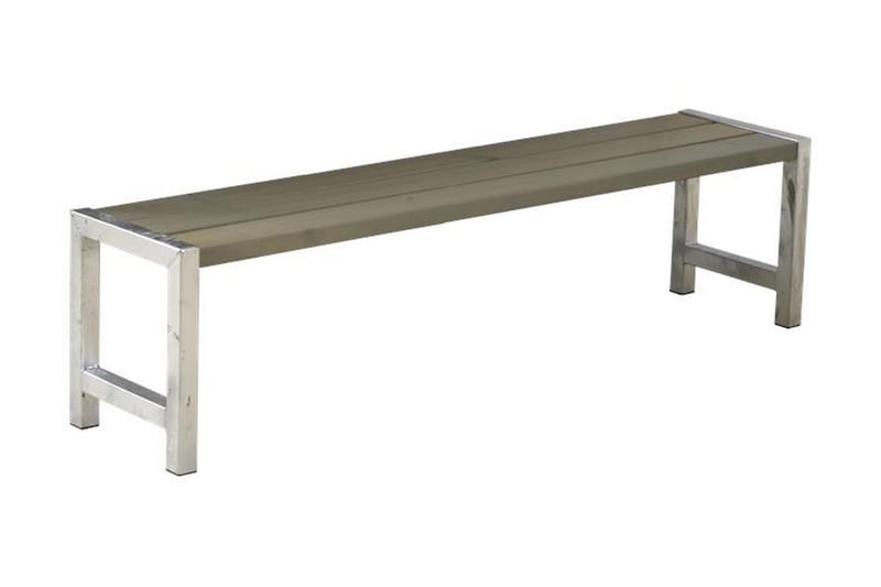 Plankebenk med planker - Grå|Hvit - Hagemøbler - Balkongmøbler - Balkongsofaer