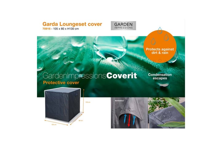 Møbelbeskyttelse Coverit Garda 105x80 cm Grå - Garden Impressions - Hagemøbler - Putebokser & møbelbeskyttelse - Møbelbeskyttelse