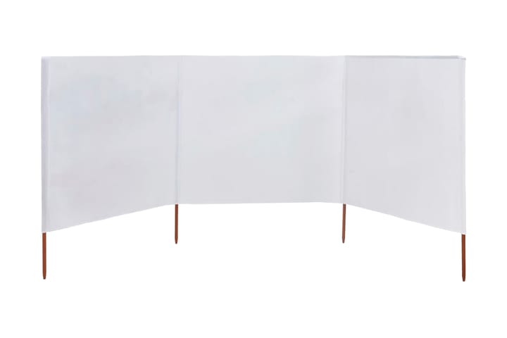 Vindskjerm 3 paneler stoff 400x80 cm sandhvit - Hvit - Hagemøbler & utemiljø - Solbeskyttelse - Avskjerming & vindskjerm