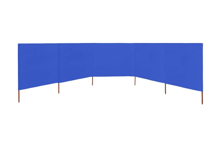 Vindskjerm 5 paneler stoff 600x120 cm asurblå - Blå - Hagemøbler & utemiljø - Solbeskyttelse - Avskjerming & vindskjerm
