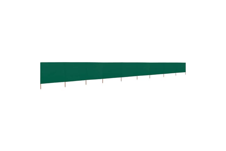 Vindskjerm 9 paneler stoff 1200x120 cm grønn - Grønn - Hagemøbler & utemiljø - Solbeskyttelse - Avskjerming & vindskjerm