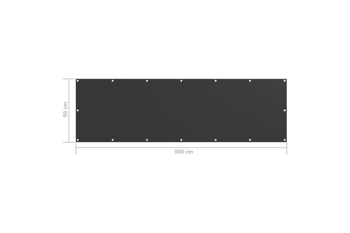Balkongskjerm antrasitt 90x300 cm oxfordstoff - Antrasittgrå - Hagemøbler & utemiljø - Solbeskyttelse - Balkongbeskyttelse