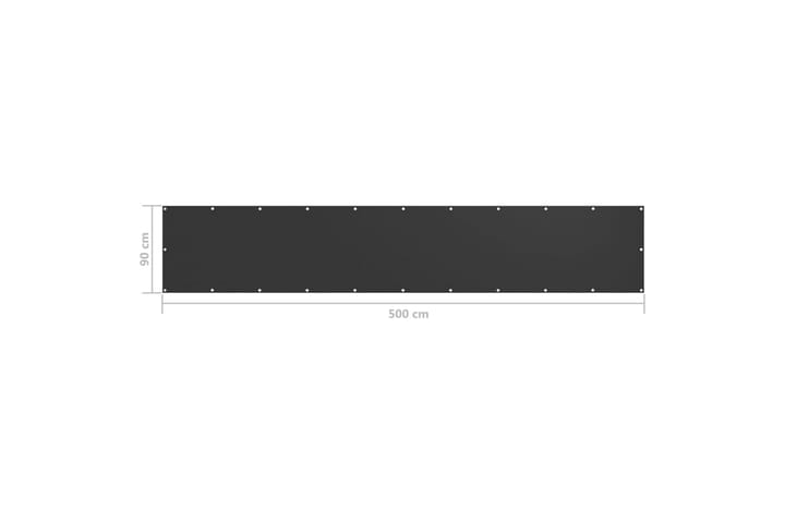 Balkongskjerm antrasitt 90x500 cm oxfordstoff - Antrasittgrå - Hagemøbler & utemiljø - Solbeskyttelse - Balkongbeskyttelse
