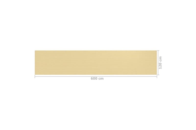 Balkongskjerm beige 120x600 cm HDPE - Beige - Hagemøbler & utemiljø - Solbeskyttelse - Balkongbeskyttelse