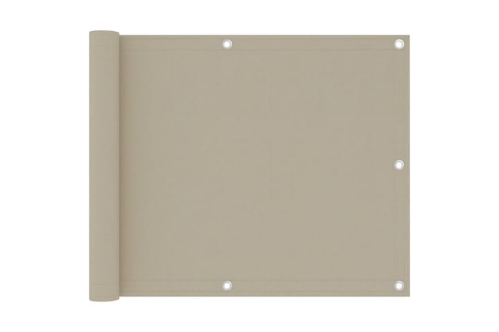 Balkongskjerm beige 75x300 cm oxfordstoff - Beige - Hagemøbler & utemiljø - Solbeskyttelse - Balkongbeskyttelse