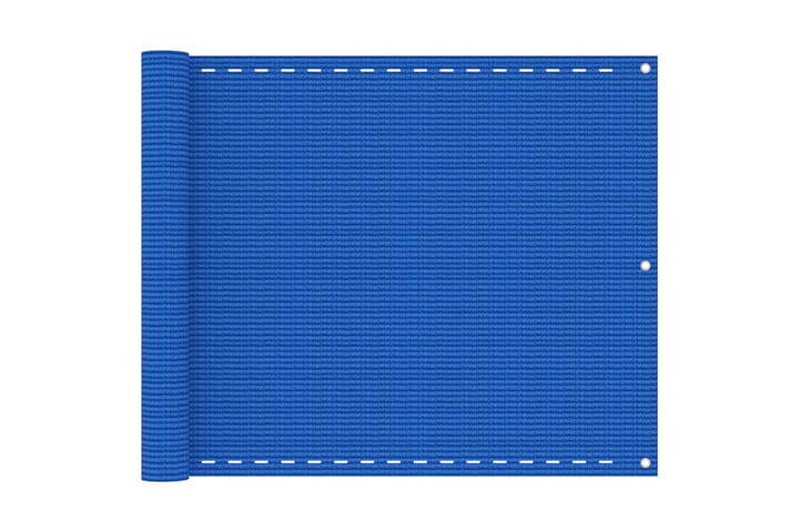 Balkongskjerm blå 75x600 cm HDPE - Blå - Hagemøbler & utemiljø - Solbeskyttelse - Balkongbeskyttelse
