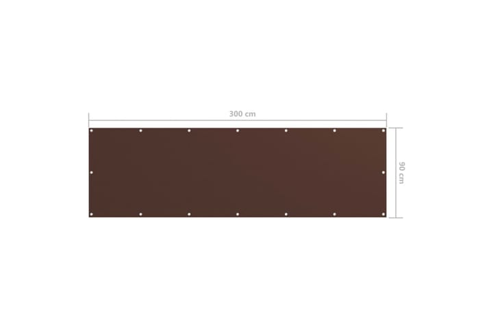 Balkongskjerm brun 90x300 cm oxfordstoff - Brun - Hagemøbler & utemiljø - Solbeskyttelse - Balkongbeskyttelse