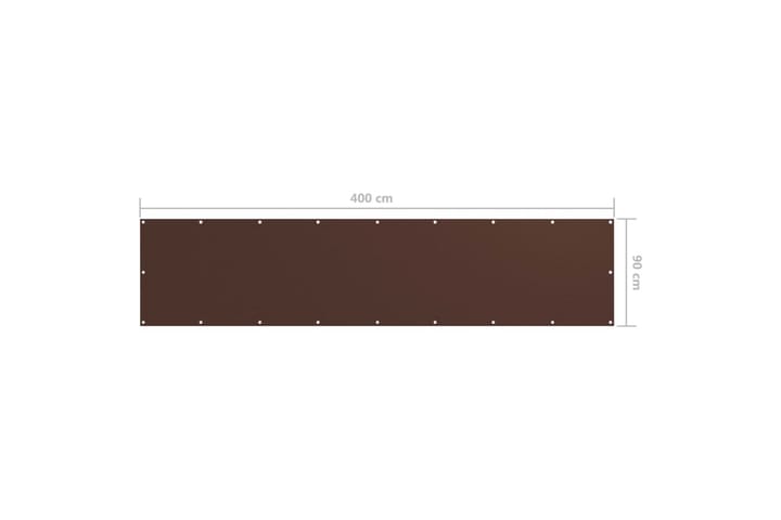 Balkongskjerm brun 90x400 cm oxfordstoff - Brun - Hagemøbler & utemiljø - Solbeskyttelse - Balkongbeskyttelse