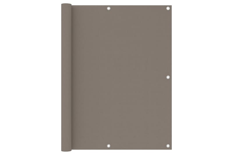 Balkongskjerm gråbrun 120x600 cm oxfordstoff - Taupe - Hagemøbler & utemiljø - Solbeskyttelse - Balkongbeskyttelse