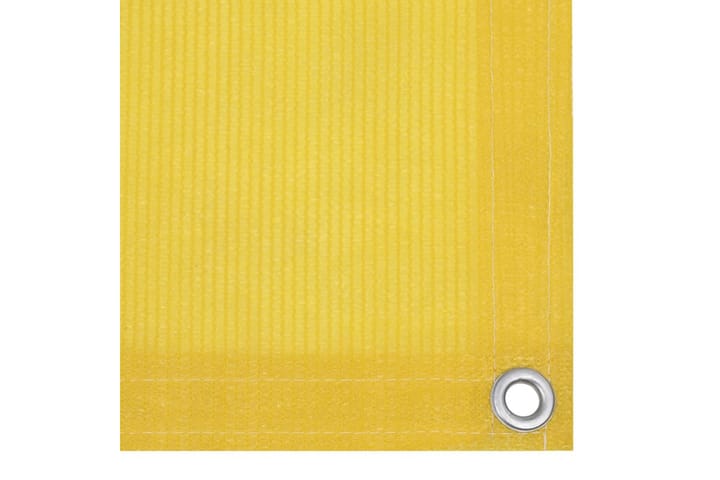 Balkongskjerm gul 120x400 cm HDPE - Gul - Hagemøbler & utemiljø - Solbeskyttelse - Balkongbeskyttelse