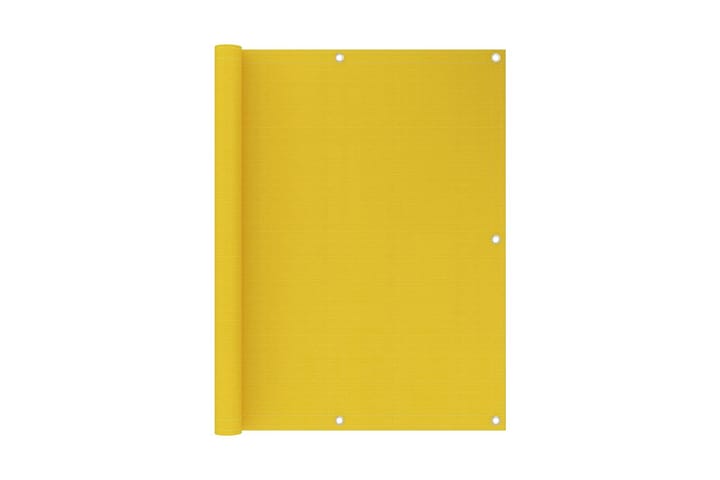 Balkongskjerm gul 120x500 cm HDPE - Gul - Hagemøbler & utemiljø - Solbeskyttelse - Balkongbeskyttelse