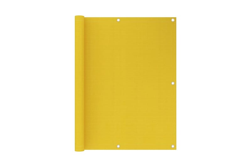 Balkongskjerm gul 120x600 cm HDPE - Gul - Hagemøbler & utemiljø - Solbeskyttelse - Balkongbeskyttelse