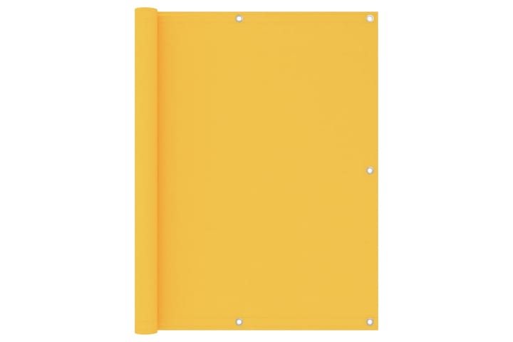 Balkongskjerm gul 120x600 cm oxfordstoff - Gul - Hagemøbler & utemiljø - Solbeskyttelse - Balkongbeskyttelse