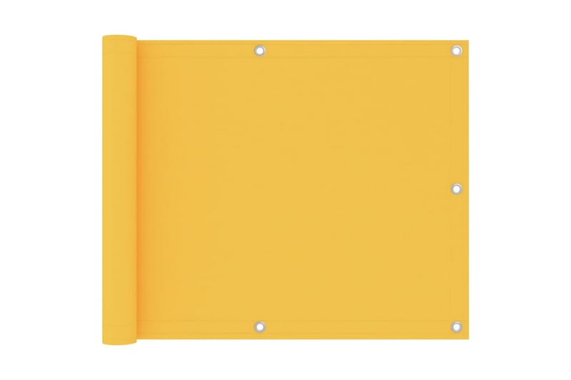 Balkongskjerm gul 75x400 cm oxfordstoff - Gul - Hagemøbler & utemiljø - Solbeskyttelse - Balkongbeskyttelse