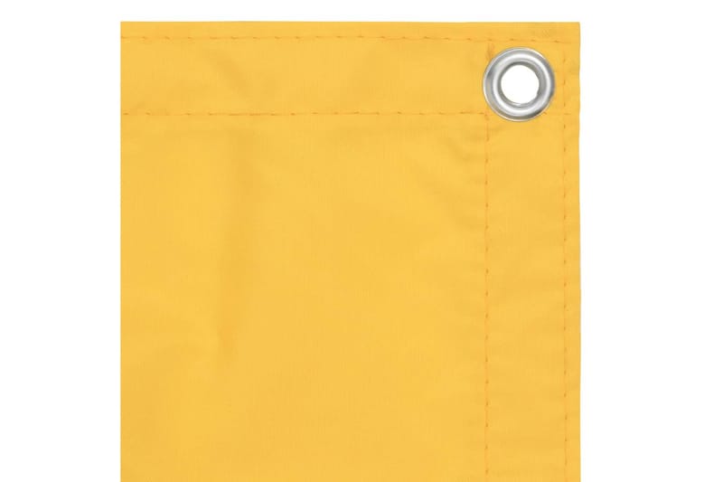 Balkongskjerm gul 90x300 cm oxfordstoff - Gul - Hagemøbler & utemiljø - Solbeskyttelse - Balkongbeskyttelse