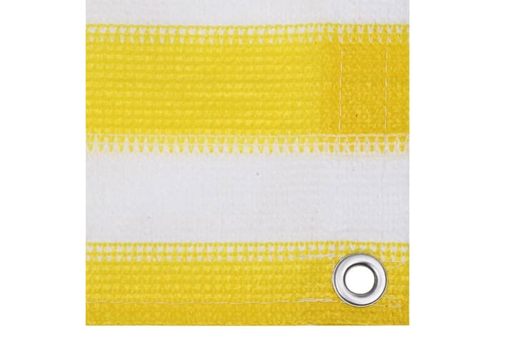 Balkongskjerm gul og hvit 120x400 cm HDPE - Flerfarget - Hagemøbler & utemiljø - Solbeskyttelse - Balkongbeskyttelse