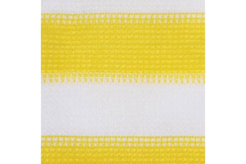 Balkongskjerm gul og hvit 120x400 cm HDPE - Flerfarget - Hagemøbler & utemiljø - Solbeskyttelse - Balkongbeskyttelse