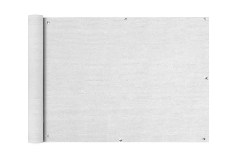 Balkongskjerm HDPE 75x600 cm Hvit - Hvit - Hagemøbler & utemiljø - Solbeskyttelse - Balkongbeskyttelse