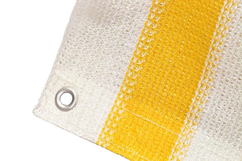 Balkongskjerm HDPE 90x600 cm gul og hvit - Flerfarget - Hagemøbler & utemiljø - Solbeskyttelse - Balkongbeskyttelse