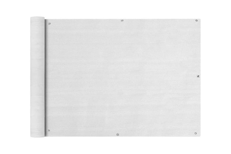 Balkongskjerm HDPE 90x600 cm Hvit - Hvit - Hagemøbler & utemiljø - Solbeskyttelse - Balkongbeskyttelse