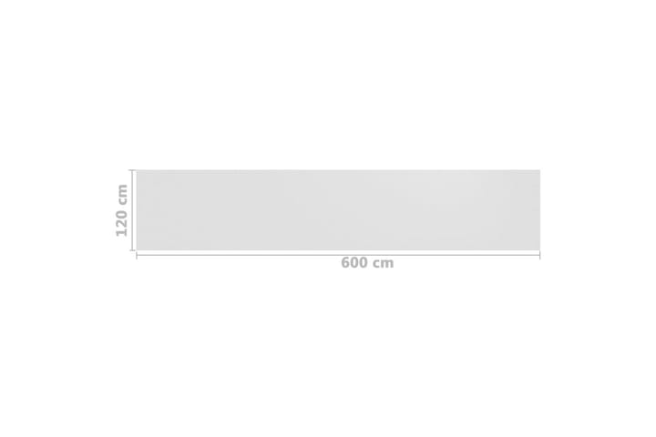 Balkongskjerm hvit 120x600 cm HDPE - Hvit - Hagemøbler & utemiljø - Solbeskyttelse - Balkongbeskyttelse