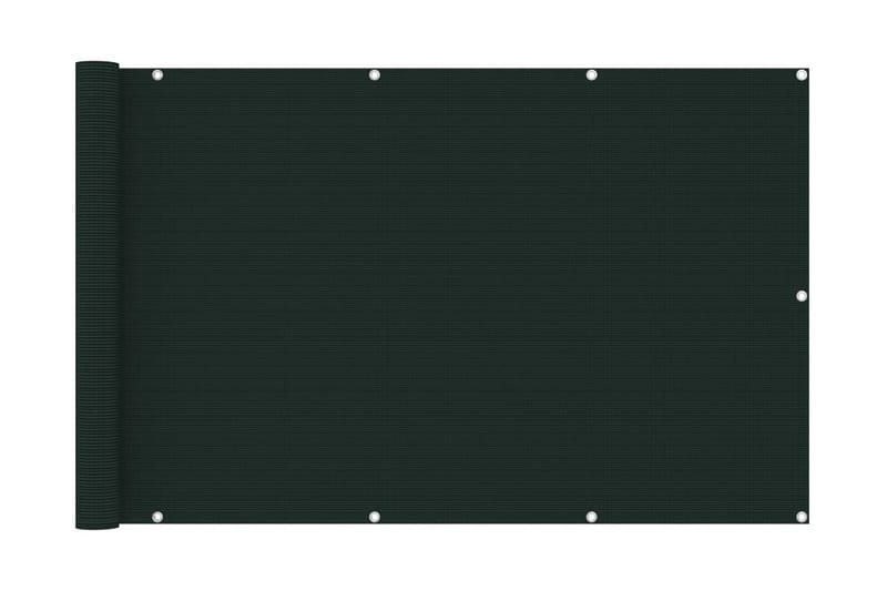Balkongskjerm mørkegrønn 120x600 cm HDPE - grønn - Hagemøbler & utemiljø - Solbeskyttelse - Balkongbeskyttelse