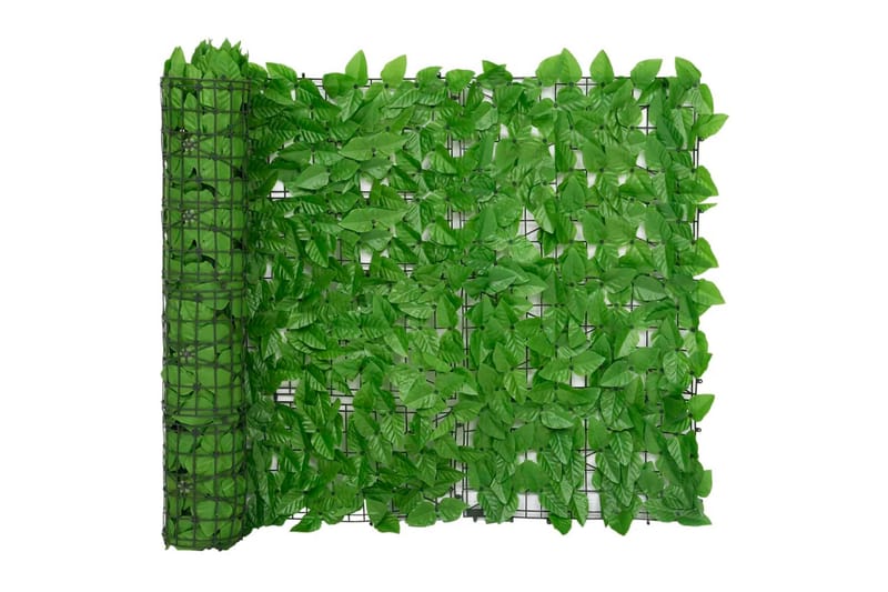 Balkongskjerm med grønne blader 400x100 cm - grønn - Hagemøbler & utemiljø - Solbeskyttelse - Balkongbeskyttelse