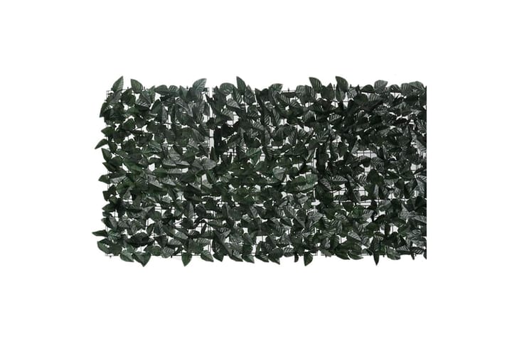 Balkongskjerm med mørkegrønne blader 400x75 cm - grønn - Hagemøbler & utemiljø - Solbeskyttelse - Balkongbeskyttelse