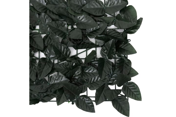 Balkongskjerm med mørkegrønne blader 400x75 cm - grønn - Hagemøbler & utemiljø - Solbeskyttelse - Balkongbeskyttelse