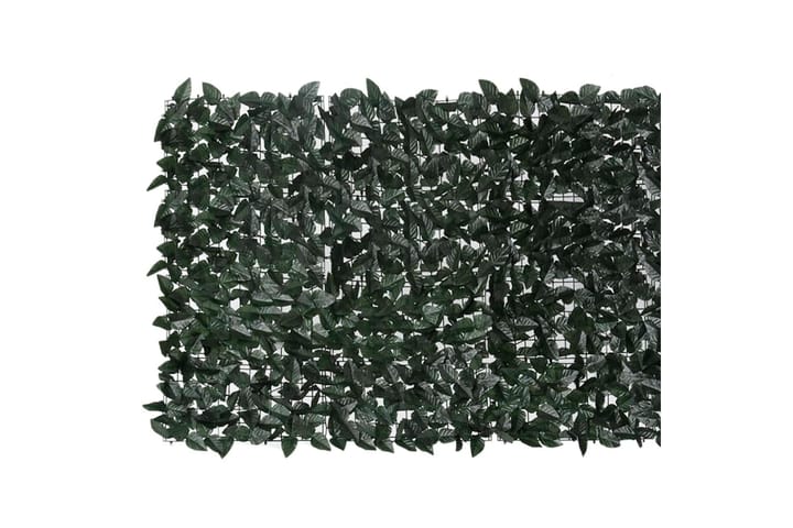 Balkongskjerm med mørkegrønne blader 500x100 cm - grønn - Hagemøbler & utemiljø - Solbeskyttelse - Balkongbeskyttelse