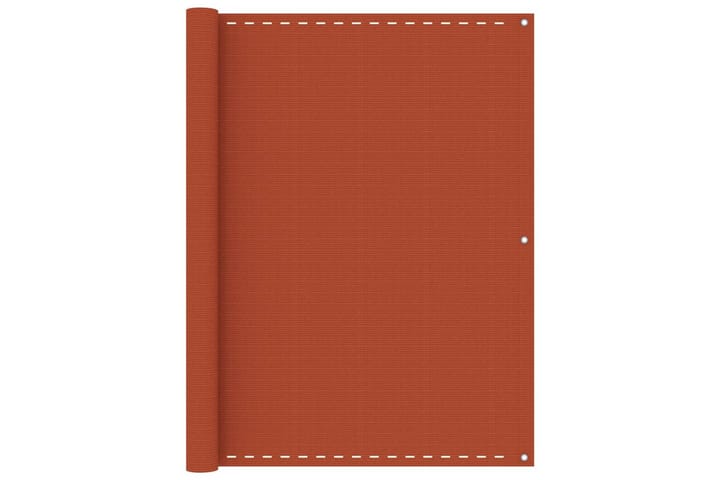 Balkongskjerm oransje 120x600 cm HDPE - Oransj - Hagemøbler & utemiljø - Solbeskyttelse - Balkongbeskyttelse