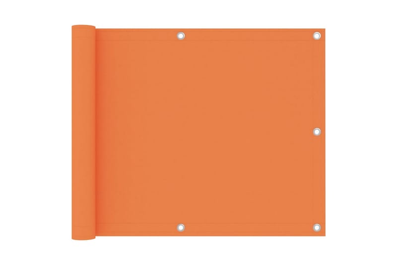 Balkongskjerm oransje 75x400 cm oxfordstoff - Oransj - Hagemøbler & utemiljø - Solbeskyttelse - Balkongbeskyttelse