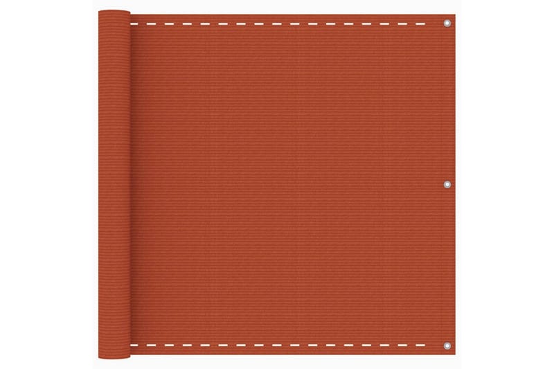 Balkongskjerm oransje 90x600 cm HDPE - Oransj - Hagemøbler & utemiljø - Solbeskyttelse - Balkongbeskyttelse
