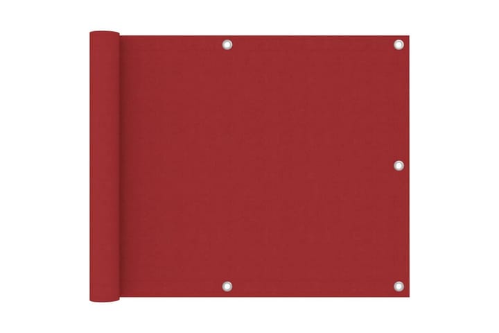 Balkongskjerm rød 75x500 cm oxfordstoff - Rød - Hagemøbler & utemiljø - Solbeskyttelse - Balkongbeskyttelse