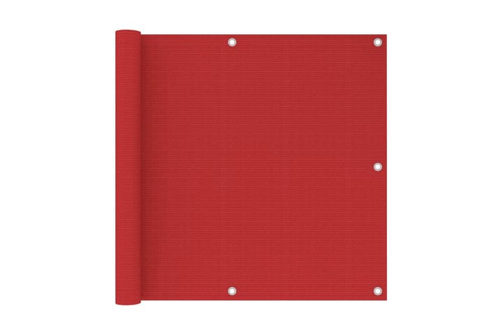 Balkongskjerm rød 90x300 cm HDPE - Rød - Hagemøbler & utemiljø - Solbeskyttelse - Balkongbeskyttelse