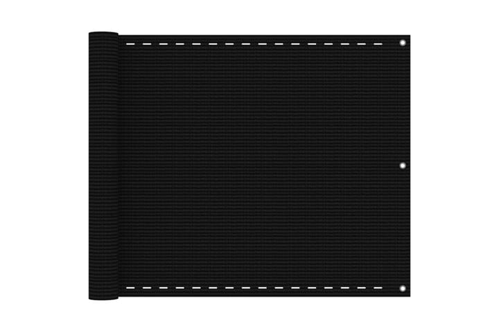 Balkongskjerm svart 75x300 cm HDPE - Svart - Hagemøbler & utemiljø - Solbeskyttelse - Balkongbeskyttelse