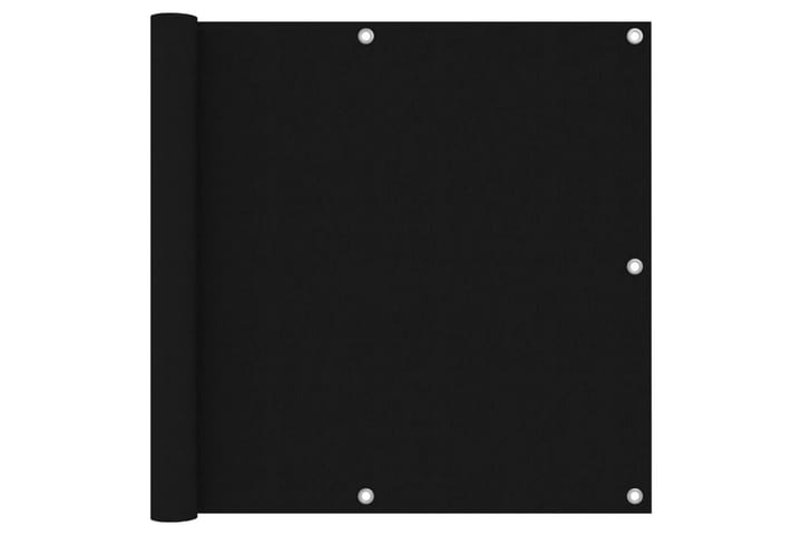 Balkongskjerm svart 90x300 cm oxfordstoff - Svart - Hagemøbler & utemiljø - Solbeskyttelse - Balkongbeskyttelse