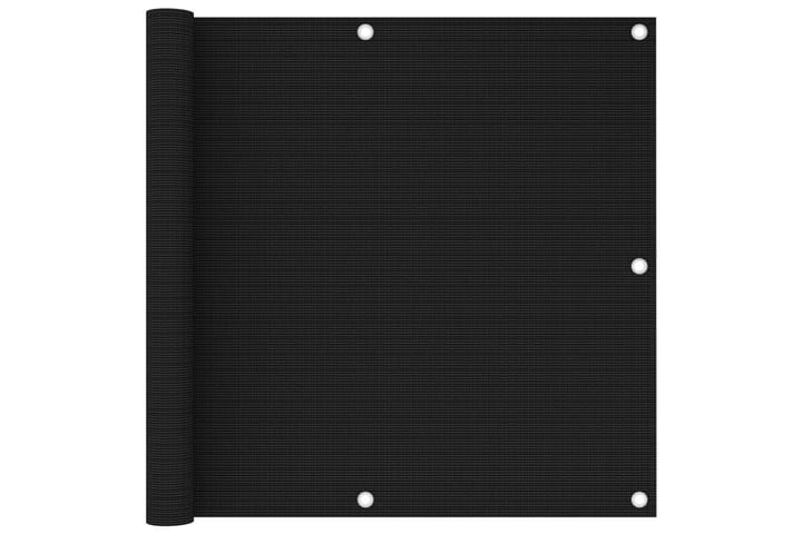 Balkongskjerm svart 90x400 cm HDPE - Svart - Hagemøbler & utemiljø - Solbeskyttelse - Balkongbeskyttelse
