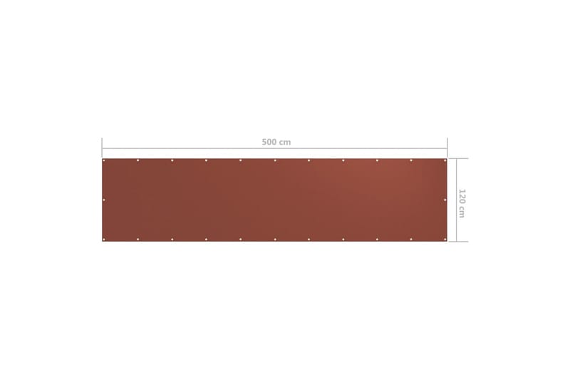Balkongskjerm terrakotta 120x500 cm oxfordstoff - Hagemøbler & utemiljø - Solbeskyttelse - Balkongbeskyttelse