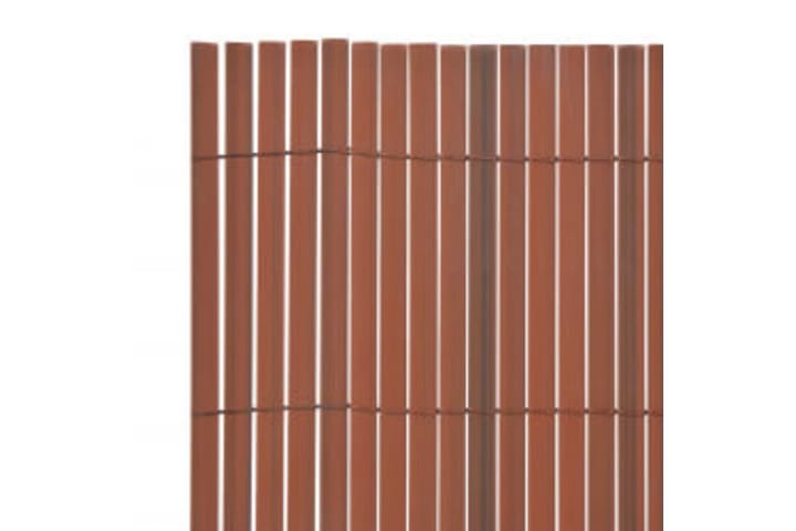 Dobbelsidet hagegjerde 110x300 cm brun - Brun - Hagemøbler & utemiljø - Solbeskyttelse - Balkongbeskyttelse