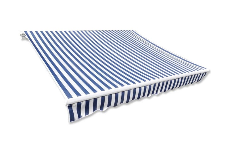 Markiseduk blå og hvit 3 x 2,5 m (ramme ikke inkludert) - Blå|Hvit - Hagemøbler & utemiljø - Solbeskyttelse - Markiser - Markisetilbehør - Markisevev & markisestoff