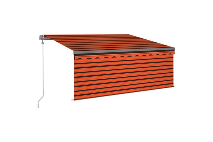 Automatisk uttrekkbar markise rullegardin 3x2,5 m - Oransj - Hagemøbler & utemiljø - Solbeskyttelse - Markiser
