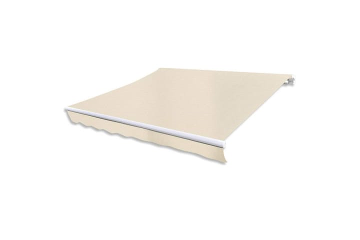 Foldbar markise manuell 300 cm kremhvit - Beige|Hvit - Hagemøbler & utemiljø - Solbeskyttelse - Markiser